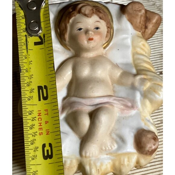 HOMCO Vintage Porcelain Baby Jesus Figurine 5216 Marked Hand-Painted - Picture 5 of 11